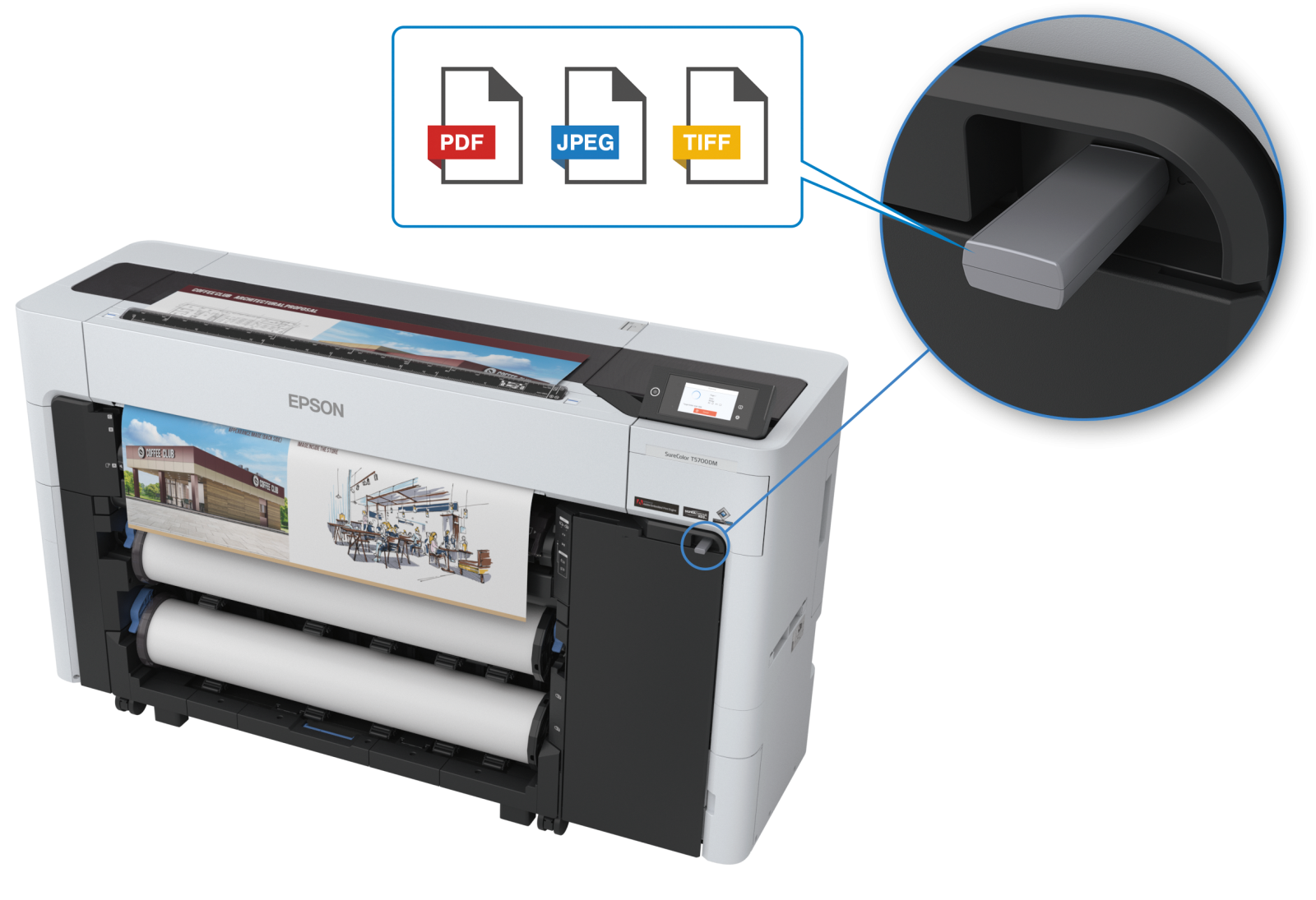 Epson SureColor SC-T5700DM (With SSD & PostScript) görsel 6