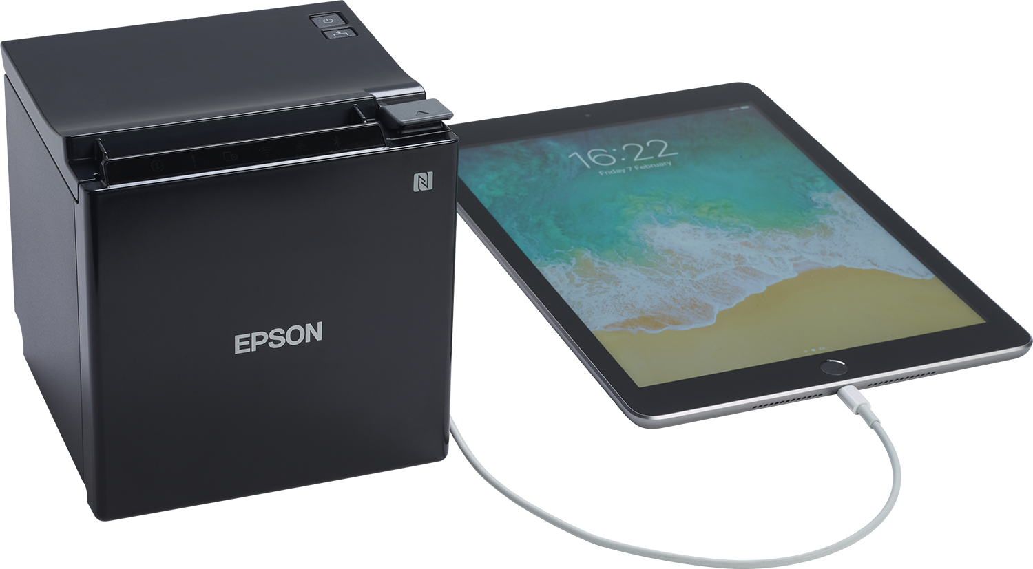 Epson TM-m30II-NT (151): USB + Ethernet + NES + Lightning, White, PS, EU